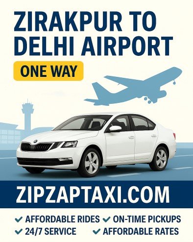 Zirakpur to Delhi Airport Taxi Service - One Way/Round Trip at 2999