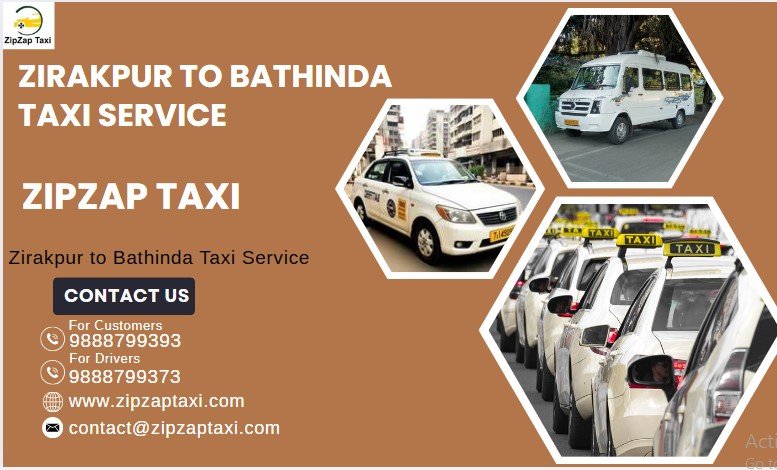Zirakpur to Bathinda Taxi | One Way Cab & Round Trip Booking