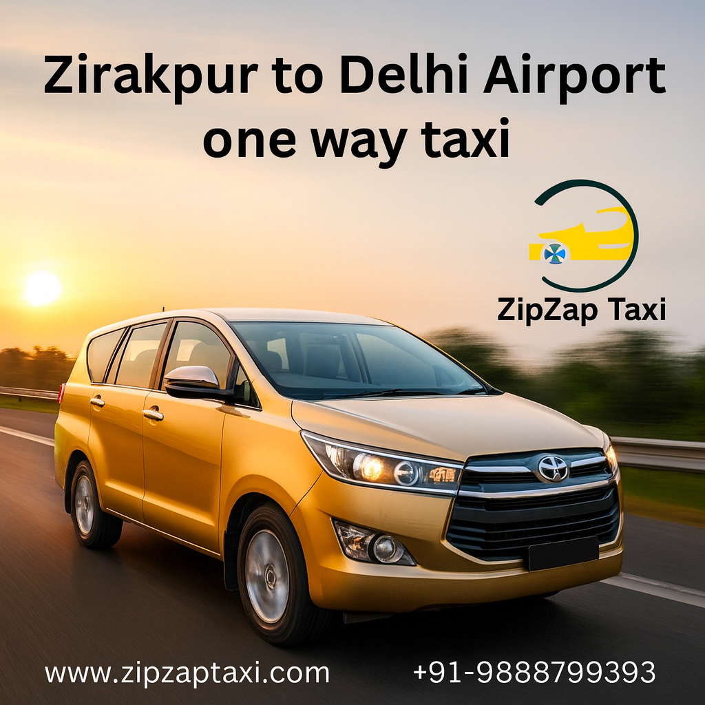 Zirakpur to Delhi Airport One Way Taxi – Zipzap Taxi Guide 2025