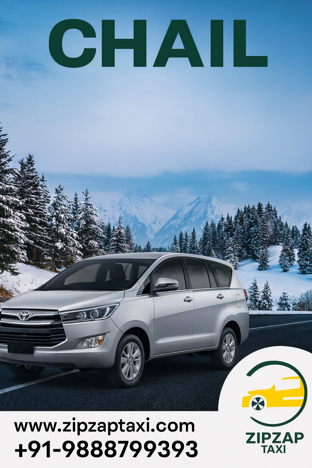Chail Taxi Service – Safe, Comfortable & Affordable Rides with ZipZap Taxi